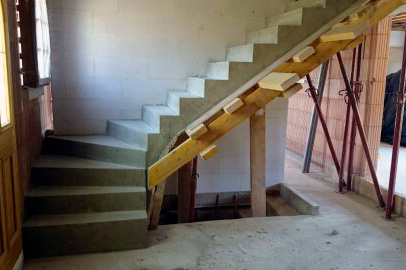 Création d'un escalier en béton dans l'oise