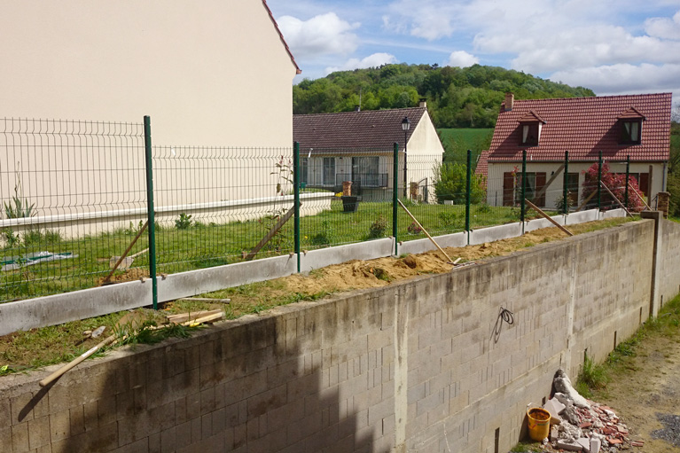 création d'un mur de soutien